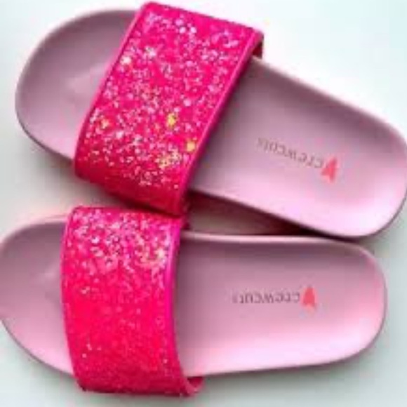 Crewcuts Pink Glitter Sparkle Slides - Picture 3 of 4